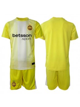 Otroški Nogometna dresi replika Inter Milan Vratar Gostujoči 2025-26 Kratek rokav (+ hlače)